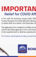 Important Notice- Relief for Covid Affected Borrowers
